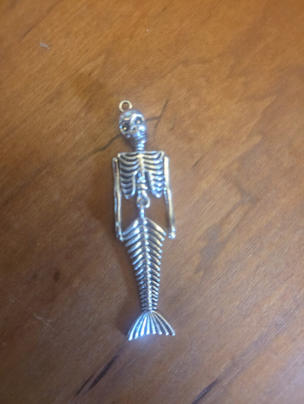 Mermaid Skeleton Charm / Pendant About 3 Inches Long